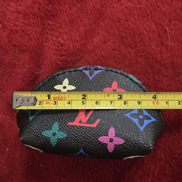 Luxury-Inspired Black Multicolor Monogram Cosmetic Pouch Trio - Picture 8 of 9